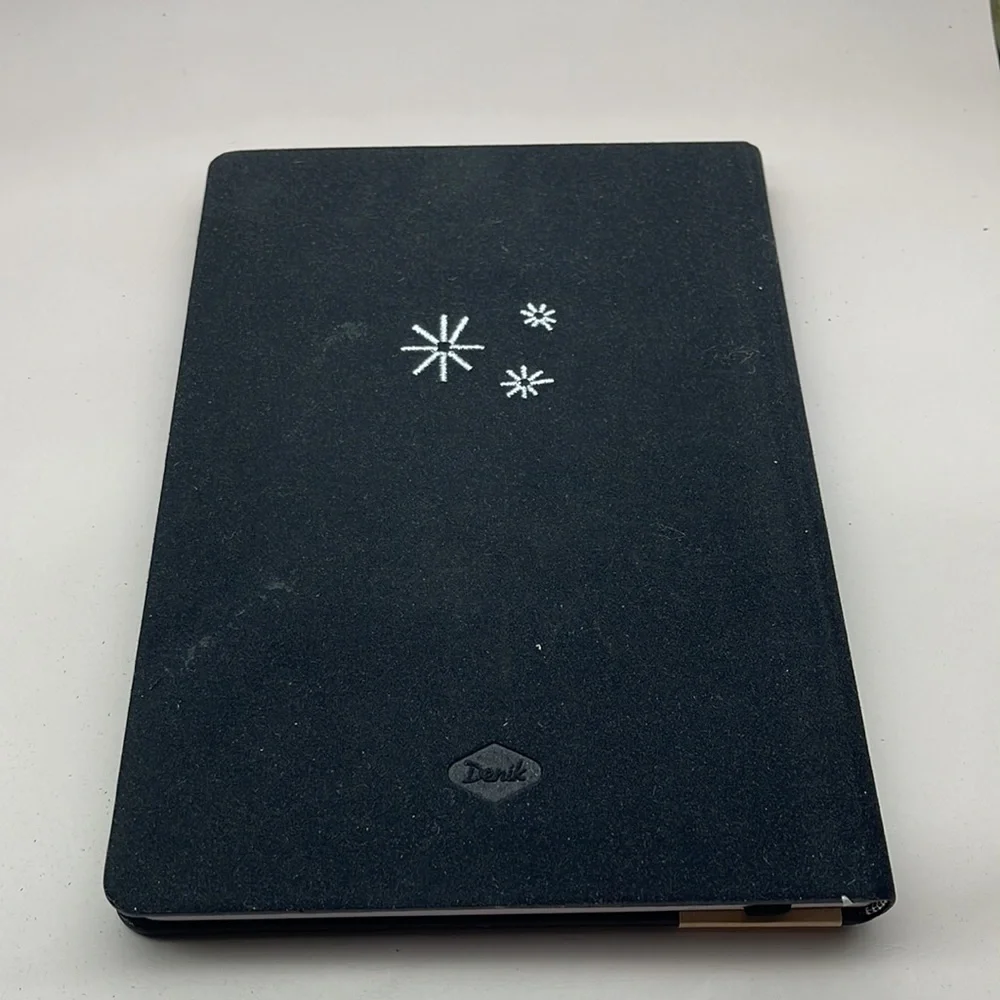 Denik Awakening Embroidered Journal, Black, NWOT